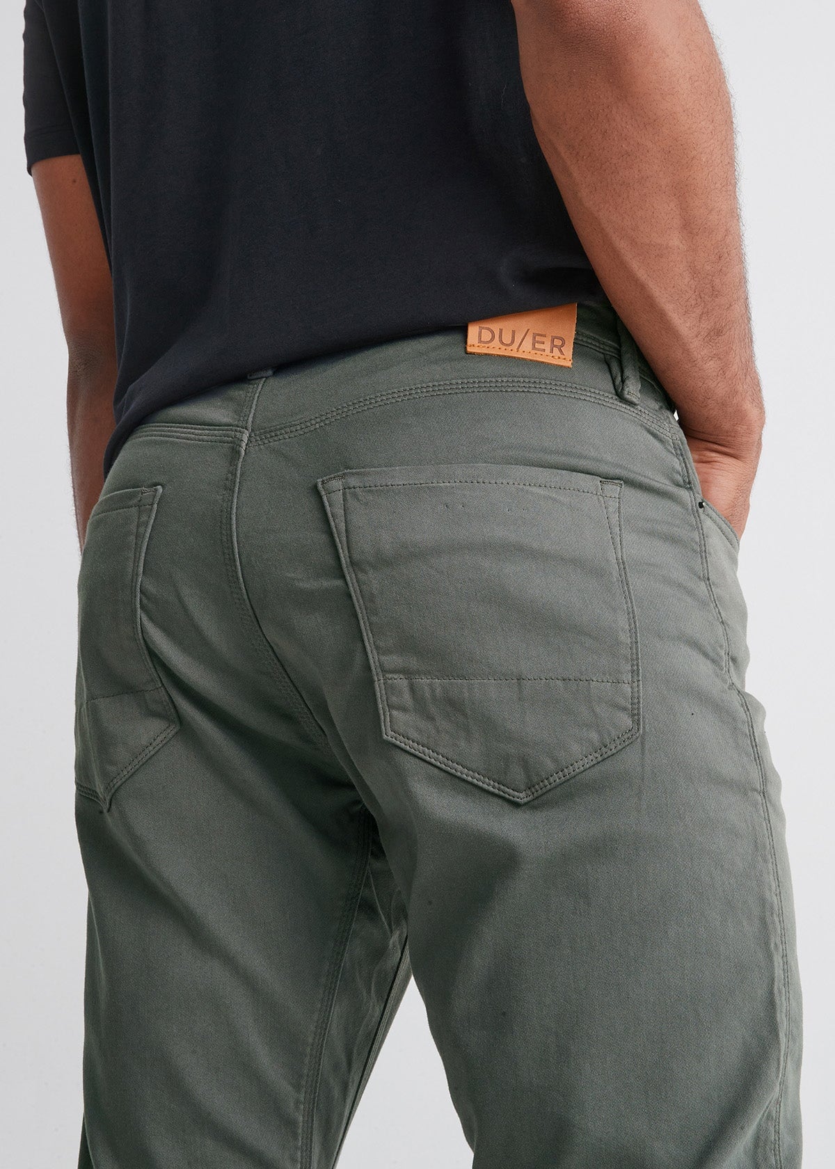 mens grey relaxed fit dress sweatpant back patch detail